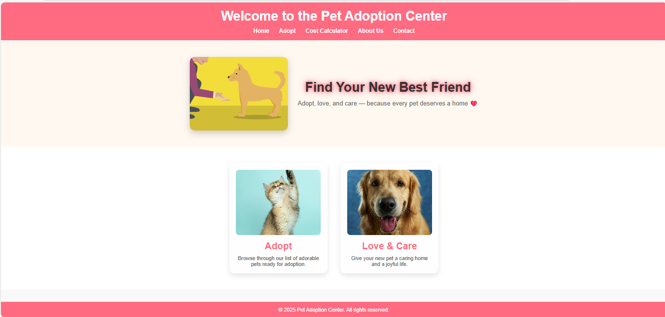 Pet Adoption Site